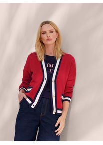 Heine Damen Cardigan, bunt, Gr. 34, gemustert, mehrfarbig, unifarben, 50% Baumwolle, 50% Polyacryl, Strickjacken