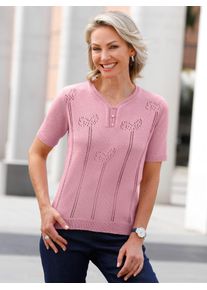 Classic Basics Damen V-Ausschnitt-Pullover "Pullover", rosa, Gr. 38, unifarben, 100% Polyacryl, Pullover