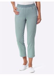 Classic Basics Damen Schlupfhose, grün, Gr. 48, unifarben, 97% Baumwolle, 3% Elasthan, Hosen
