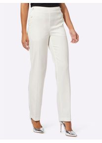 CRÉATION L CREATION L Damen Webhose, beige, Gr. 19, unifarben, 63% Lyocell, 37% Polyester, Hosen