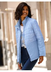 Classic Basics Damen Steppjacke, blau, Gr. 40, meliert, 100% Polyester, Einsatz:100% Polyester, Wattierung:100% Polyester, Jacken