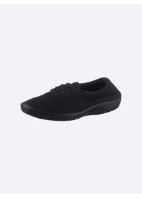 Heine Damen Schnürschuh, Gr. 39, schwarz, Textil, modisch, Schuhe