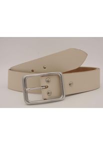 AnnaMatoni Damen Ledergürtel, beige, casual, Gr. 90, unifarben, Rindsleder, Gürtel, mit silberner Schließe