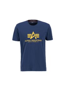 Herren T-Shirt "Alpha Industries Men - T-Shirts Basic T-Shirt", blau, Gr. S, Alpha Industries, Obermaterial: 100% Baumwolle, Shirts