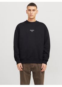 Jack & Jones JACK & JONES Herren Sweatshirt "JJEURBAN EDGE STUDIO SWEAT CREW NOOS", schwarz, modisch, Gr. XXL, bedruckt, angeraute Sweatware, Obermaterial: 70%