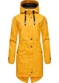 Navahoo Damen Regenjacke "Rainy Flower", gelb, modisch, Gr. XXXL, Obermaterial: 70% Polyester, 30% Polyurethan, Innenfutter: 100% Polyester,