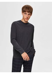 Selected Homme Herren Strickpullover "SLHBERG CREW NECK NOOS", grau, modisch, Gr. XXL, unifarben, Strick, Obermaterial: 100% Baumwolle, Pullover