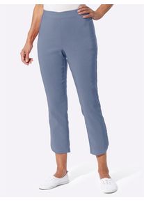Classic Basics Damen 7/8-Hose, blau, Gr. 44, unifarben, 85% Polyester, 12% Viskose, 3% Elasthan, Hosen