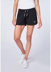 Chiemsee Damen Bermudas "NADI", schwarz, sportlich, Gr. M, unifarben, Sweatware, Obermaterial: 60% Baumwolle, 40% Polyester, Hosen