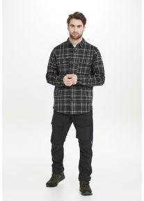 WHISTLER Herren Fleeceshirt "Dewey", schwarz, sportlich, Gr. XL, kariert, 100% Polyester, Shirts, mit modischem Karo-Muster