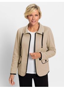 CLASSIC Damen Jerseyblazer "Jersey-Blazer", beige, Gr. 38, 97% Polyester, 3% Elasthan, Blazer