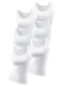 Petite Fleur Damen Achselhemd, Gr. 34, weiß, Feinripp, Obermaterial: 100% Baumwolle, unifarben, basic,casual, Unterhemden, aus reiner Baumwolle,
