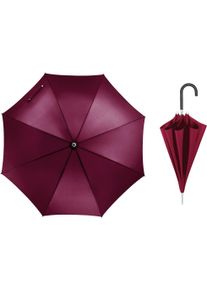 Euroschirm Stockregenschirm "Kompliment, weinrot", rot, Bezug: 100% Polyester, uni, Regenschirme, mit bedienungsfreundlichem, tastenlosen Schieber