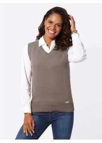 Casual Looks Damen Pullunder "Pullunder", grau, Gr. 36, unifarben, 50% Baumwolle, 50% Polyacryl, Pullover
