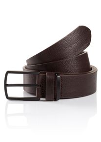 Tom Tailor Damen Ledergürtel "TTHenry", braun, klassisch,casual, Gr. 110, unifarben, Rindsleder, Gürtel, mit genarbter Oberfläche