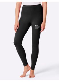 feel good Damen Leggings, Gr. 36, schwarz, 95% Baumwolle, 5% Elasthan, unifarben, Hosen