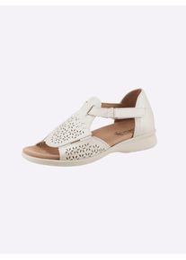 CLASSIC Damen Sandale, Gr. 38, beige, Glattleder, Schuhe