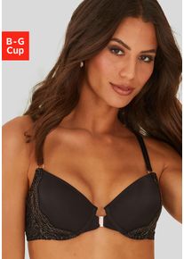 Lascana Damen Neckholder-BH, Gr. 75, schwarz, Microtouch, Obermaterial: 82% Polyamid (TACTEL), 18% Elasthan (LYCRA), feminin, BHs, mit