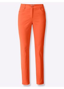 Heine Damen Webhose, orange, Gr. 50, unifarben, 78% Viskose, 19% Polyamid, 3% Elasthan, Hosen