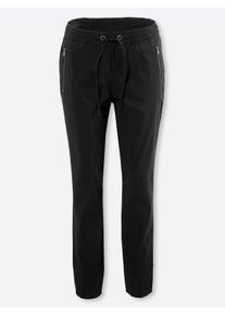 Classic Basics Damen Schlupfhose, schwarz, Gr. 22, unifarben, 72% Viskose, 25% Polyamid, 3% Elasthan, Hosen