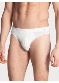 Calida Herren Slip "Evolution", Gr. XXL, weiß, Single Jersey, Obermaterial: 94% Baumwolle, 6% Elasthan, unifarben, Unterhosen, mit flacher Bund- und