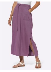 Casual Looks Damen Jerseyrock, lila, Gr. 36, unifarben, 95% Viskose, 5% Elasthan, Röcke