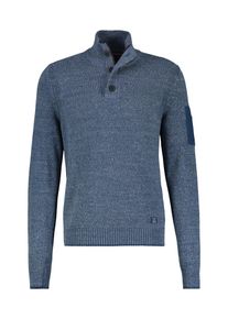 Lerros Herren Strickpullover "Lerros Troyer in lebendiger Strickoptik", blau, Gr. XXXL, 100% Baumwolle, Pullover