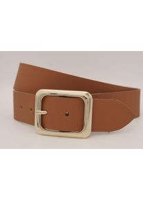 AnnaMatoni Damen Ledergürtel, braun, casual, Gr. 100, unifarben, Rindsleder, Gürtel, mit goldener Schließe