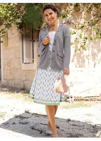 Classic Basics Damen Sweatblazer "Sweatblazer", grau, Gr. 38, 60% Baumwolle, 40% Polyester, Blazer