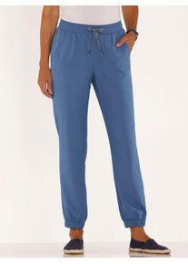 Classic Basics Damen Schlupfhose, blau, Gr. 56, unifarben, 100% Polyester, Hosen