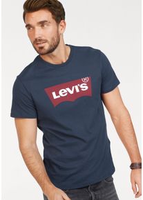 Levi's LEVI'S Herren T-Shirt "Batwing Logo Tee", blau, casual, Gr. XXL, unifarben, Jersey, Obermaterial: 100% Baumwolle, Shirts, mit Logo-Front-Print