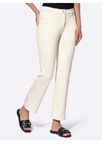 Heine Damen 7/8-Hose, beige, Gr. 40, unifarben, 77% Viskose, 23% Polyamid, Hosen