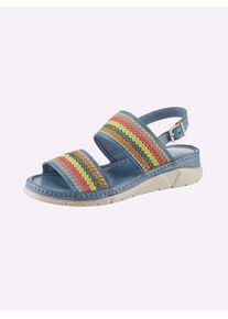 Gemini Damen Sandale, Gr. 36, blau, Glattleder, sportlich, Schuhe