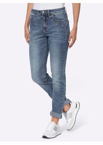 Heine Damen Bequeme Jeans, blau, Gr. 44, unifarben, 95% Baumwolle, 3% Polyester, 2% Elasthan, Jeans