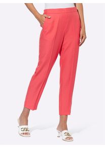 Heine Damen Webhose, rot, Gr. 40, unifarben, 87% Viskose, 13% Polyamid, Hosen