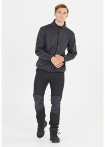 WHISTLER Herren Fleecejacke "Sampton", grau, sportlich, Gr. 4XL, meliert, 100% Polyester, Jacken, aus schnell trocknenden Materialien