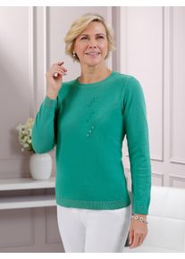 CLASSIC Damen Strickpullover "Pullover", grün, Gr. 40, unifarben, 100% Baumwolle, Pullover