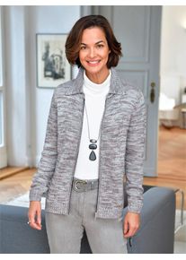 Casual Looks Damen Strickjacke, grün, Gr. 38, gemustert, mehrfarbig, 100% Polyacryl, Strickjacken