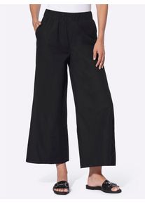 Heine Damen 7/8-Hose, schwarz, Gr. 44, unifarben, 100% Baumwolle, Hosen