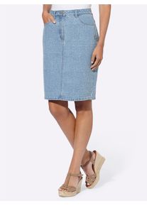 Heine Damen Jeansrock, blau, Gr. 38, unifarben, 100% Baumwolle, Röcke