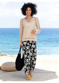 Heine Damen Strickpullover "Pullover", beige, Gr. 36, unifarben, 100% Baumwolle, Pullover