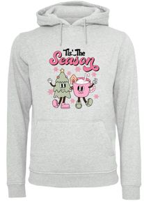 F4NT4STIC Damen Kapuzenpullover "Tis The Season Christmas Tree Cocoa", grau, casual, Gr. L, Obermaterial: 65% Baumwolle, 35% Polyester, Pullover,