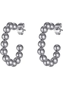 Firetti Damen Paar Creolen "Schmuck Geschenk Edelstahl Ohrschmuck Ohrringe Bubble", Edelstahl, silber, Edelstahl, Ohrringe