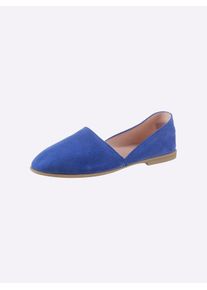 Heine Damen Slipper, Gr. 37, blau, Textil, modisch, Schuhe