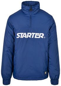 Herren Allwetterjacke "Starter Black Label Herren Starter Logo Half Zip Jacket", blau, casual, Gr. XL, STARTER Black Label, mehrfarbig, 100%