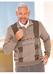Marco Donati Herren Polokragenpullover "Polopullover", beige, Gr. 48, unifarben, meliert, gemustert, gestreift, 50% Baumwolle, 50% Polyacryl, Pullover