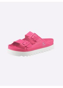 Heine Damen Pantolette, Gr. 39, pink, Synthetik, modisch, Schuhe