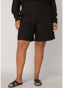 Damen Leinenhose "Yardan", schwarz, casual, Gr. 58, Base Level Curvy, Obermaterial: 55% Leinen, 45% Viskose, Hosen