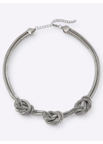 Heine Damen Collier, silber, Metall, Halsketten