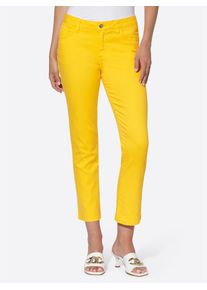 Heine Damen Push-up-Jeans, gelb, Gr. 46, unifarben, 56% Baumwolle, 19% Polyester, 14% Lyocell, 10% Viskose, 1% Elasthan, Jeans